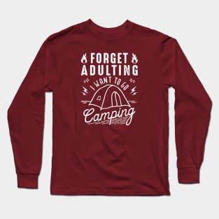 Camping typography quotes Long Sleeve T-Shirt